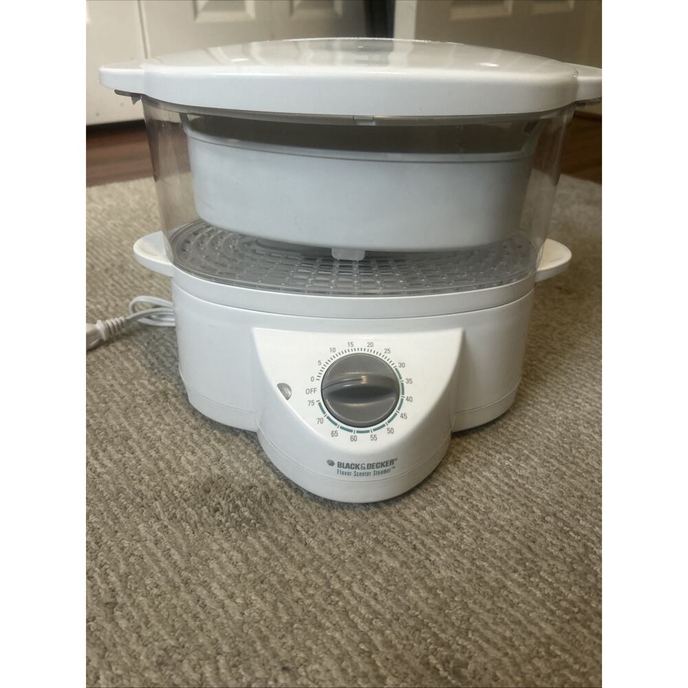 Black & Decker Flavor Scenter Steamer HS2000 Vegetable Rice Cooker Deluxe Works